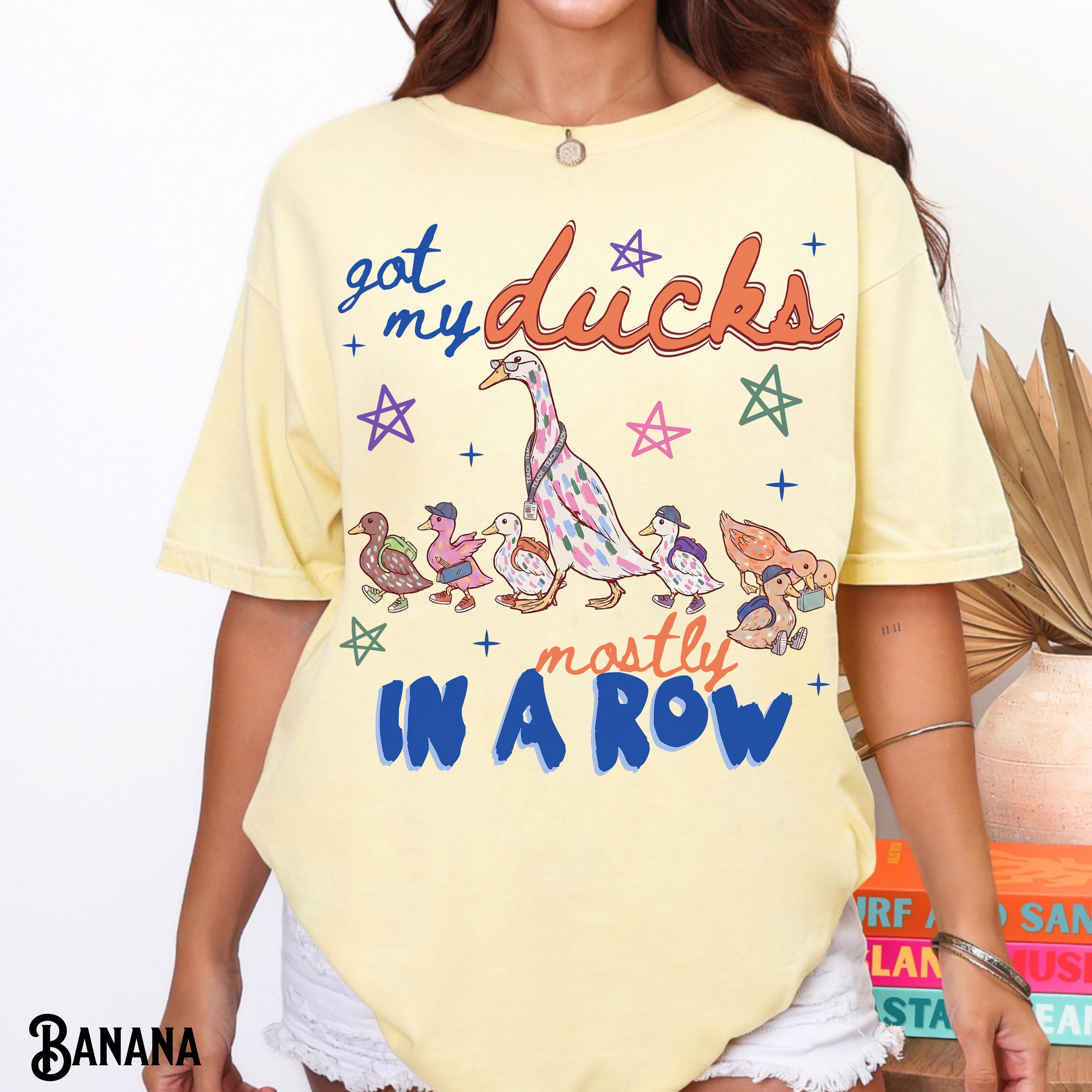 Teacher Ducks Row Comfort Colors Teach Tee Back School Chaos Team Appreciation Teacher (2)