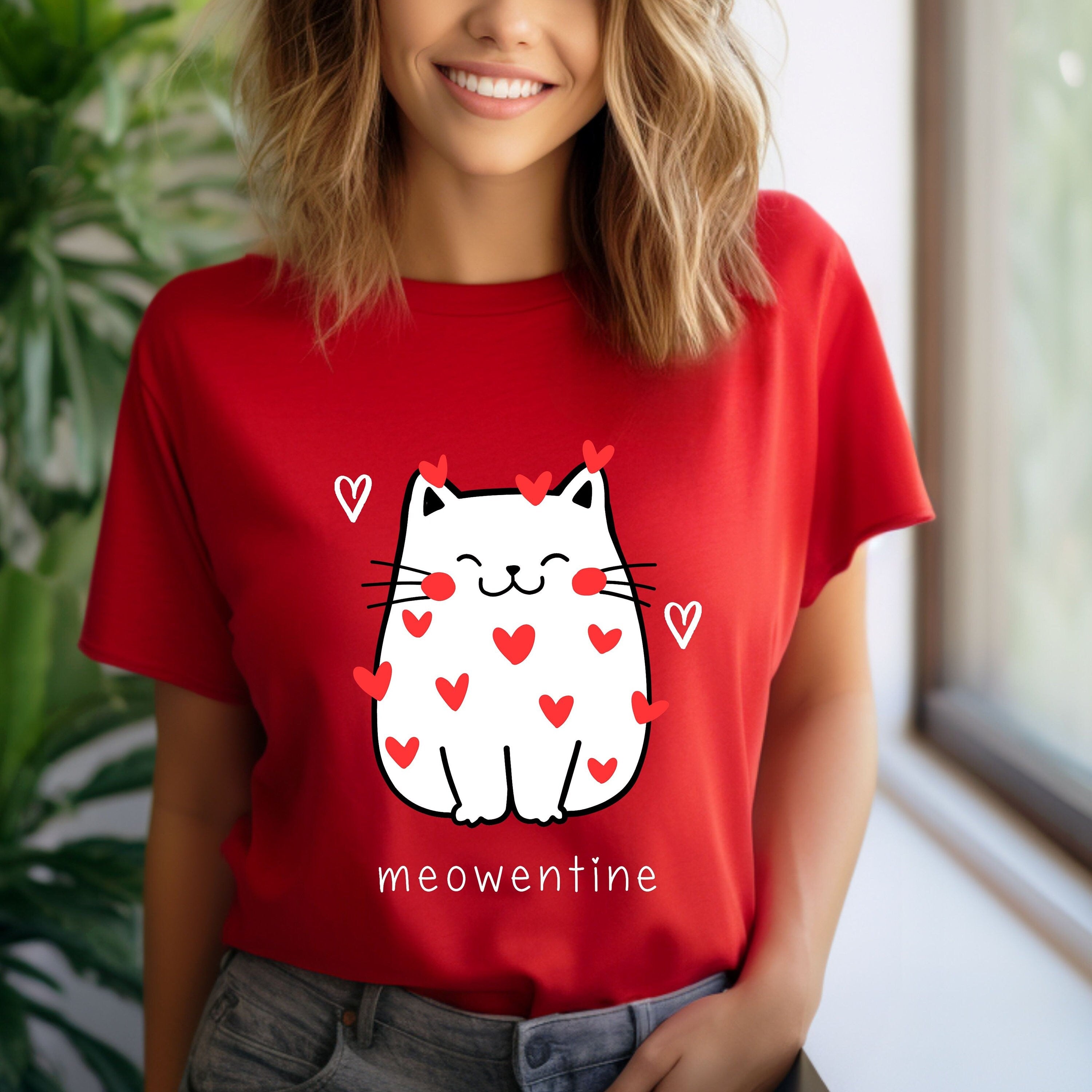 Comfort Colors Cat Valentine Valentines Day Meowentine Valentine Valentine Valentine Ca (2)