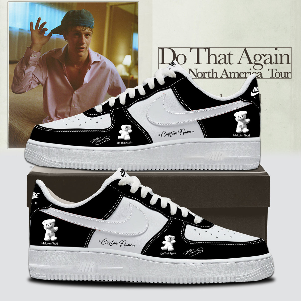 Malcolm Todd Do That Again Tour 2026 Custom AF1 Shoes v4