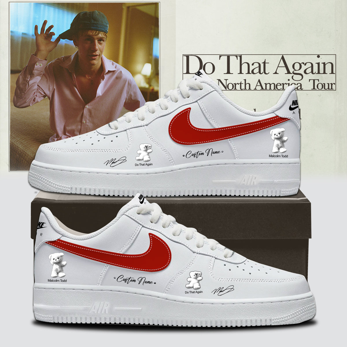 Malcolm Todd Do That Again Tour 2026 Custom AF1 Shoes v2