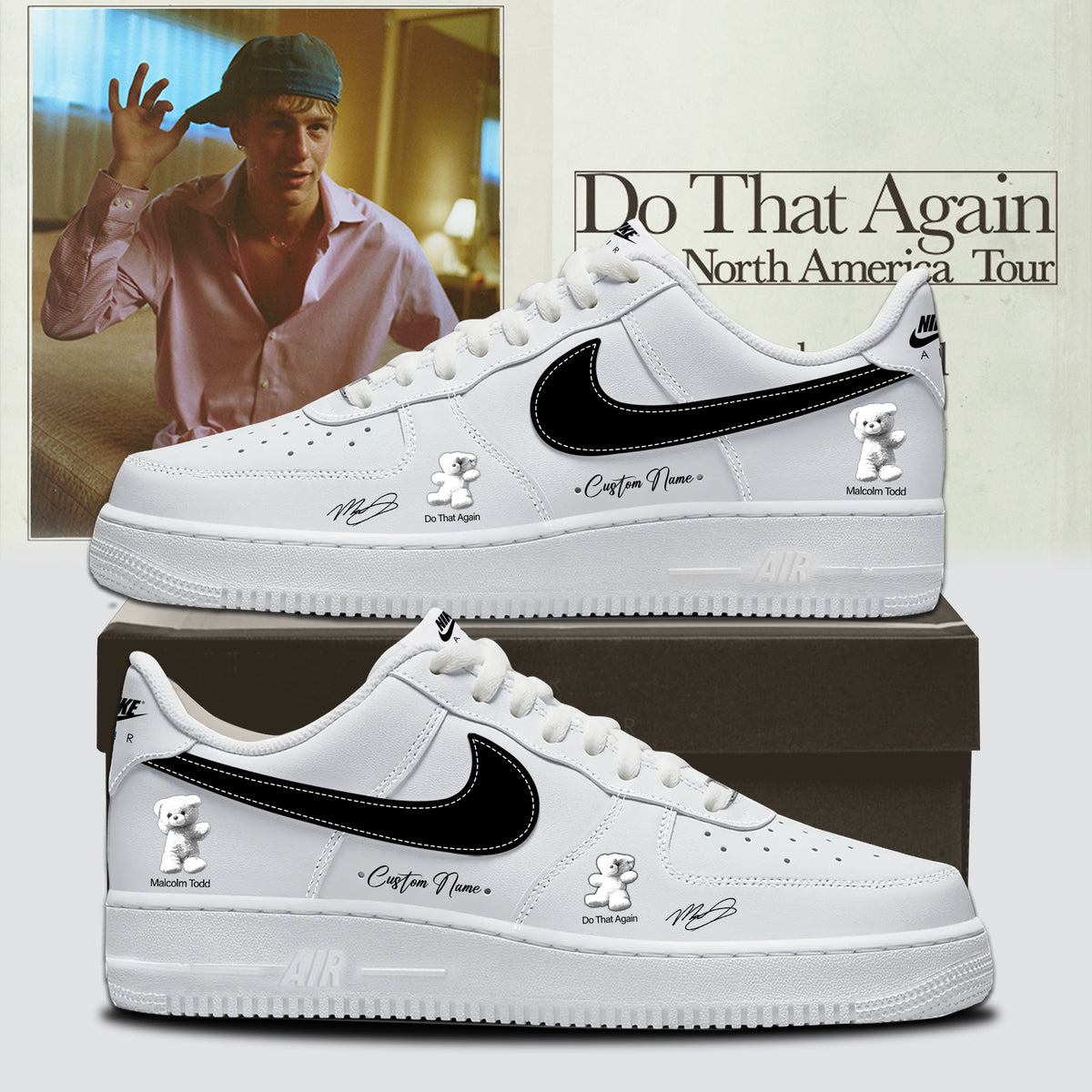 Malcolm Todd Do That Again Tour 2026 Custom AF1 Shoes v3