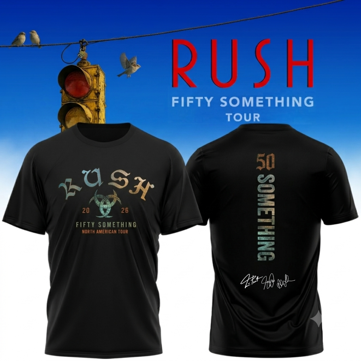 RUSH “Fifty Something Tour” 2026 Signed Shirt