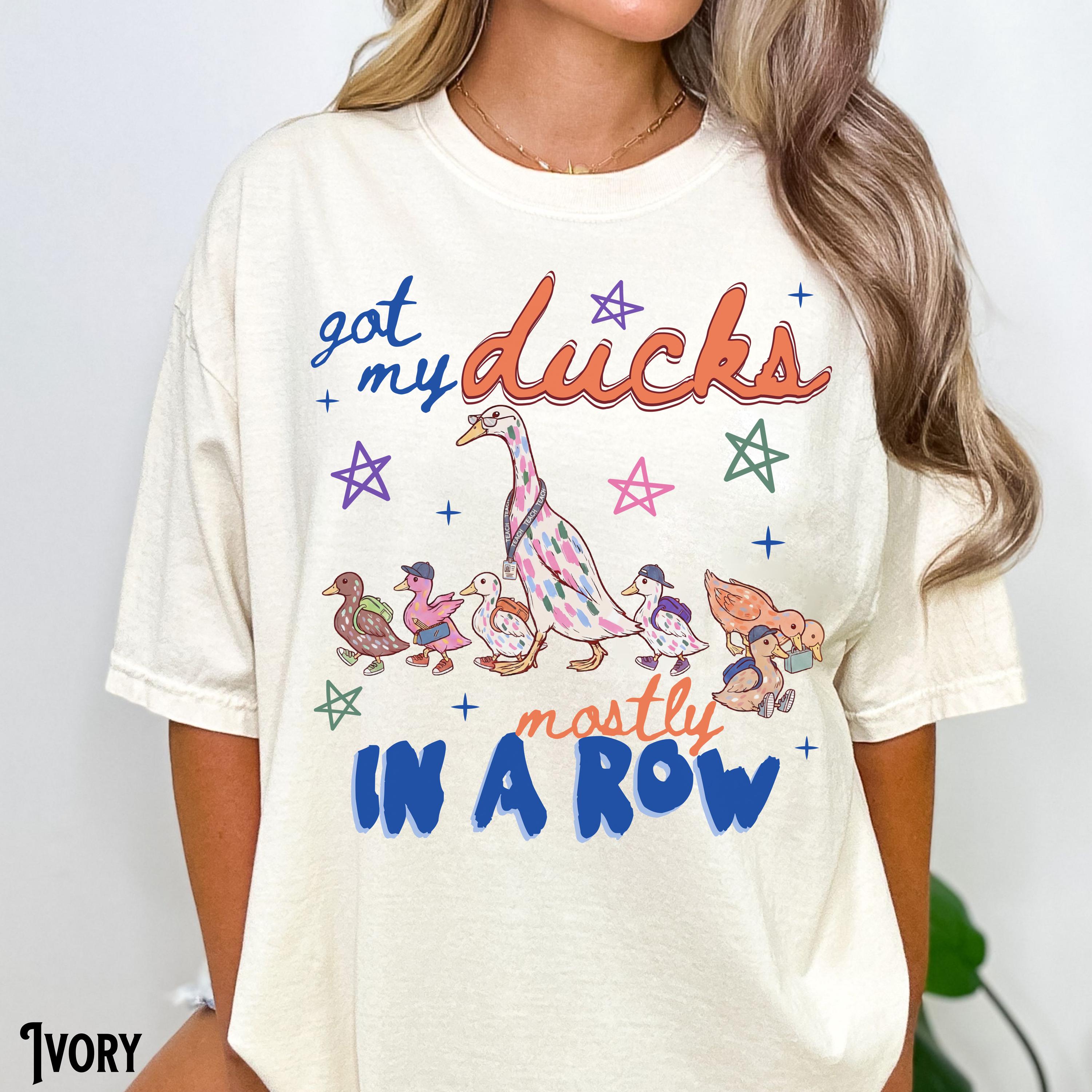 Teacher Ducks Row Comfort Colors Teach Tee Back School Chaos Team Appreciation Teacher (3)