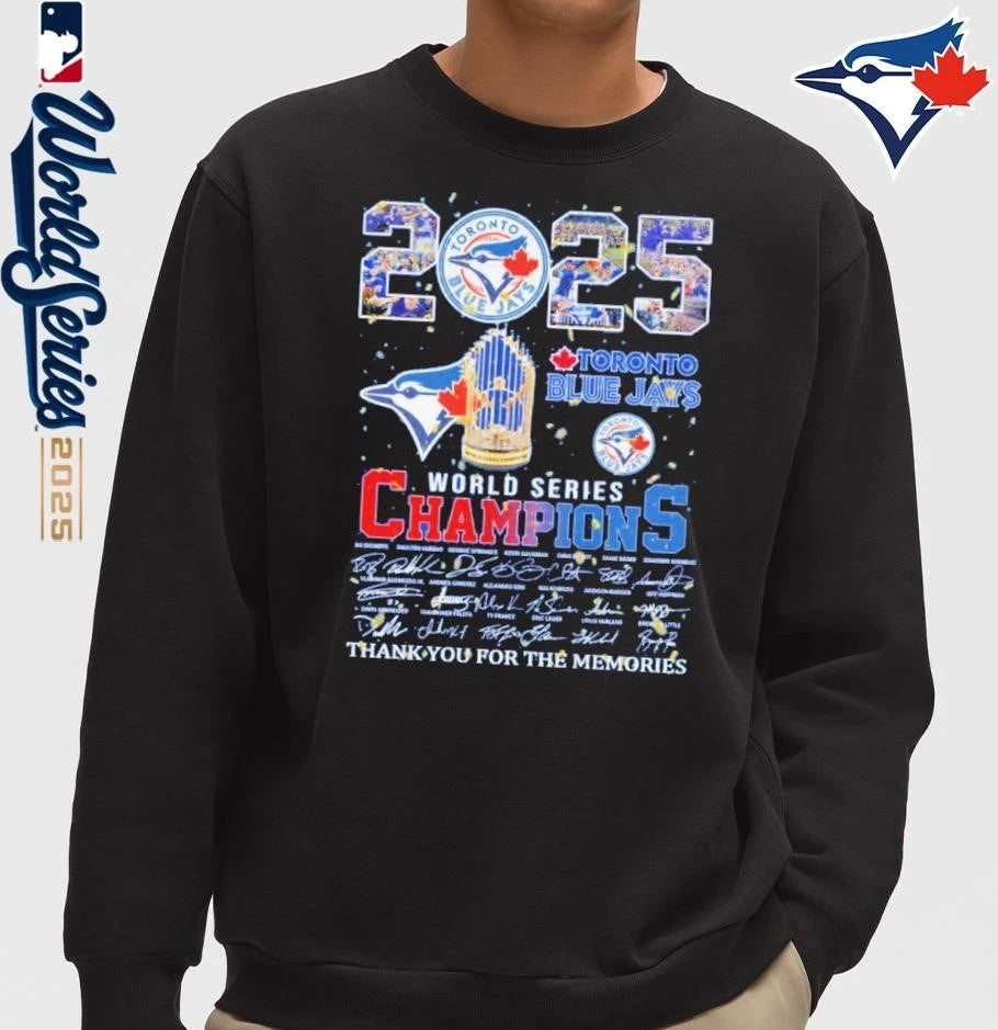 2025 World Series Champions Toronto Blue Jays Thank You For The Memories T-Shirt