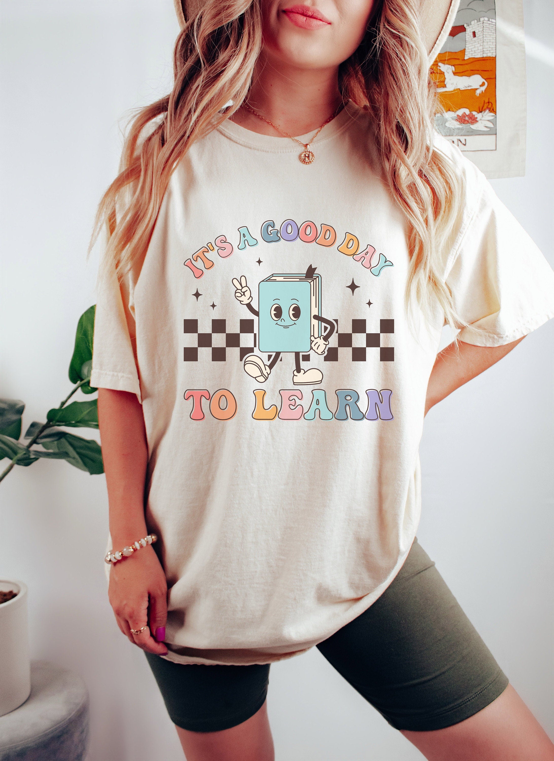 Good Day Learn Teacher Back School Retro Kindergarten Teacher Tee First Day Learning Teacher Appreciation (4)