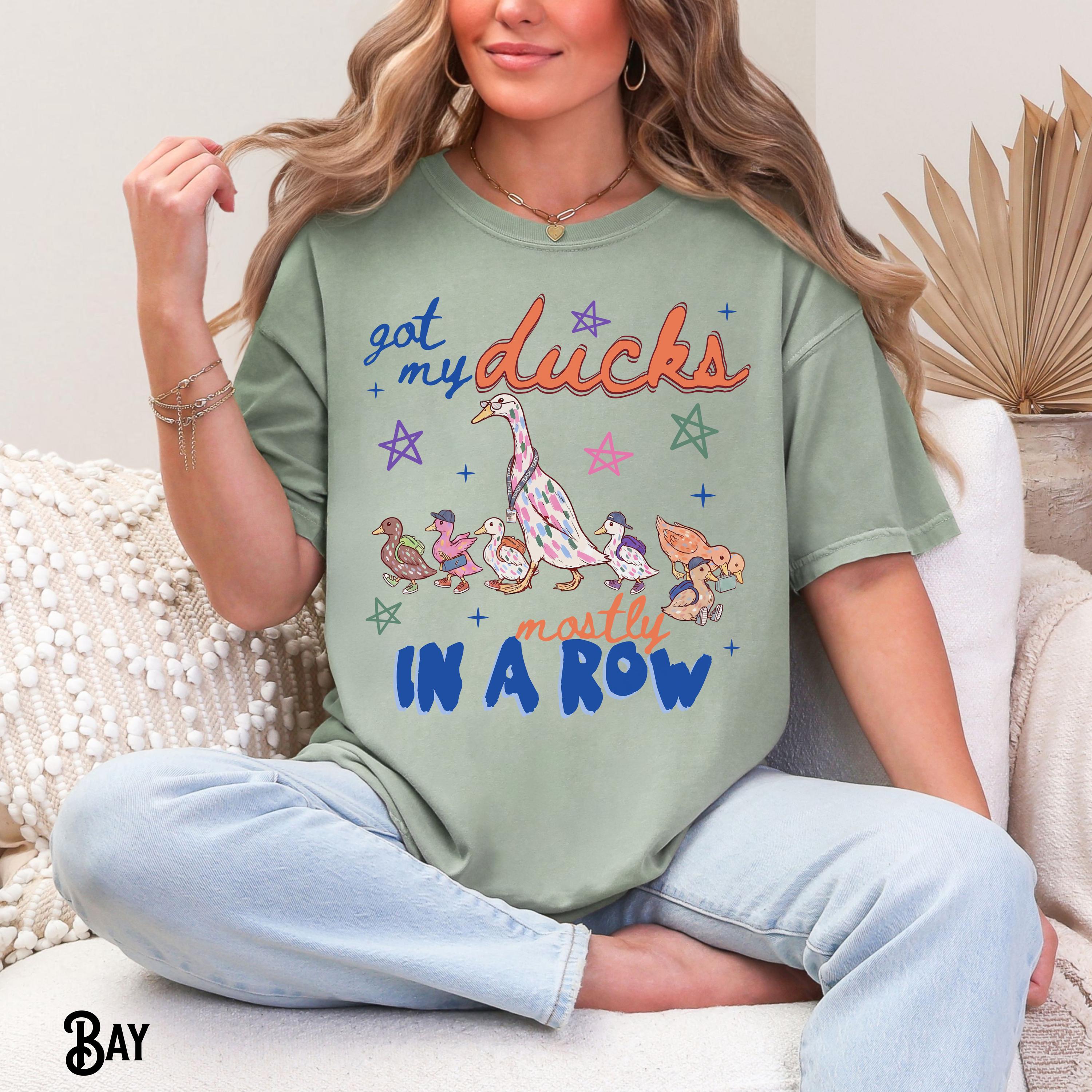 Teacher Ducks Row Comfort Colors Teach Tee Back School Chaos Team Appreciation Teacher (5)