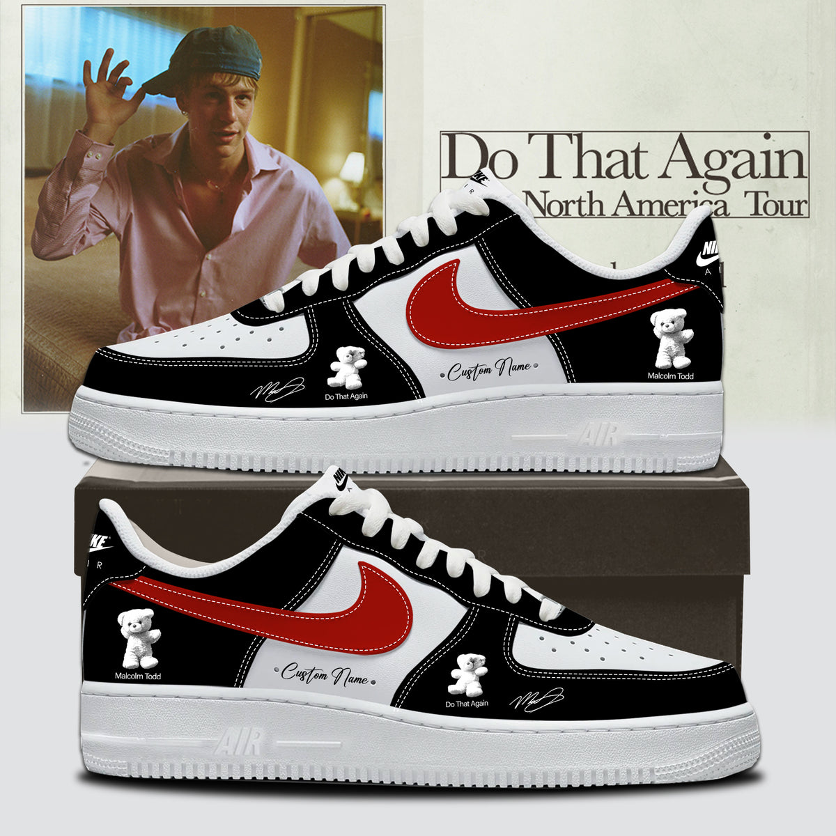 Malcolm Todd Do That Again Tour 2026 Custom AF1 Shoes v5
