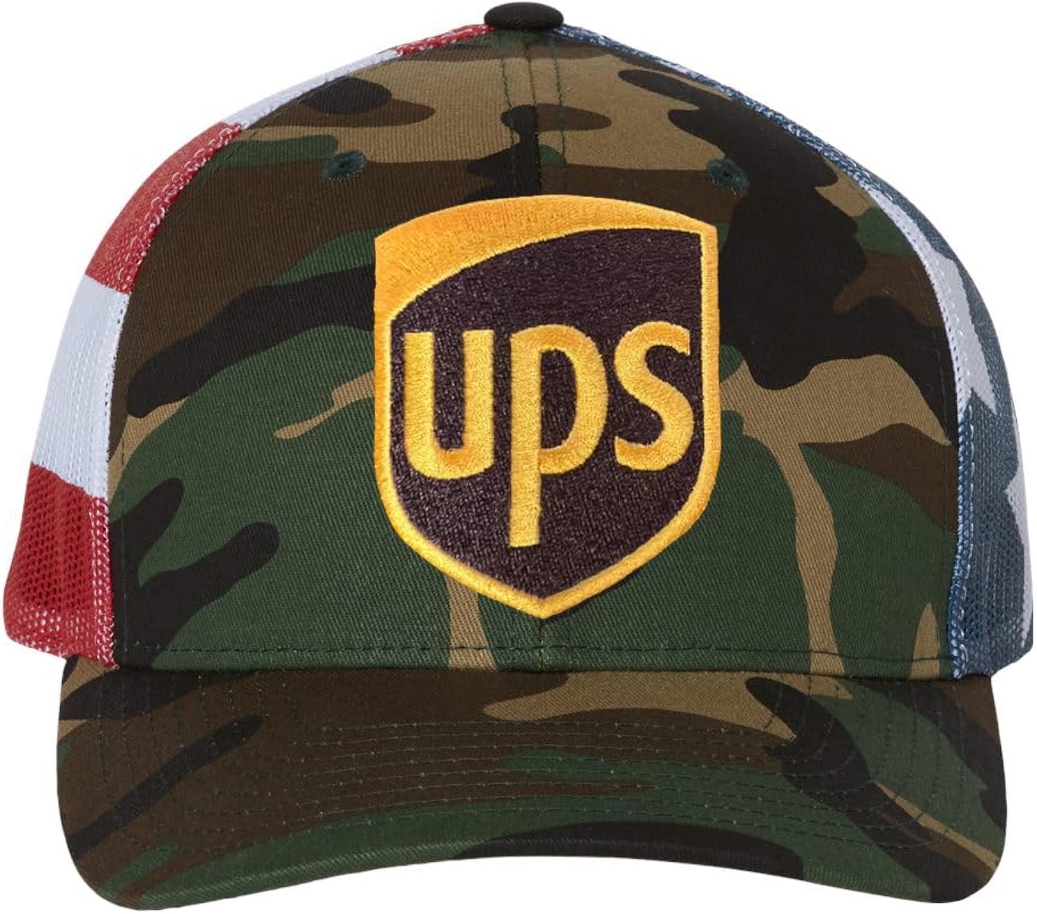 Green Camo American Flag Back United Parcel Service Official Style Color Embroidered Patch Front Snapback Khaki Brown Baseball Cap Hat 112PM