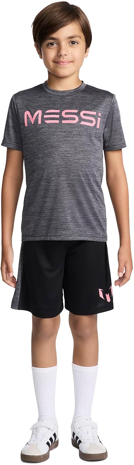 Boys' Lifestyle Short Sleeve 2-piece Set, Slim-fit Jersey Set With Top & Shorts