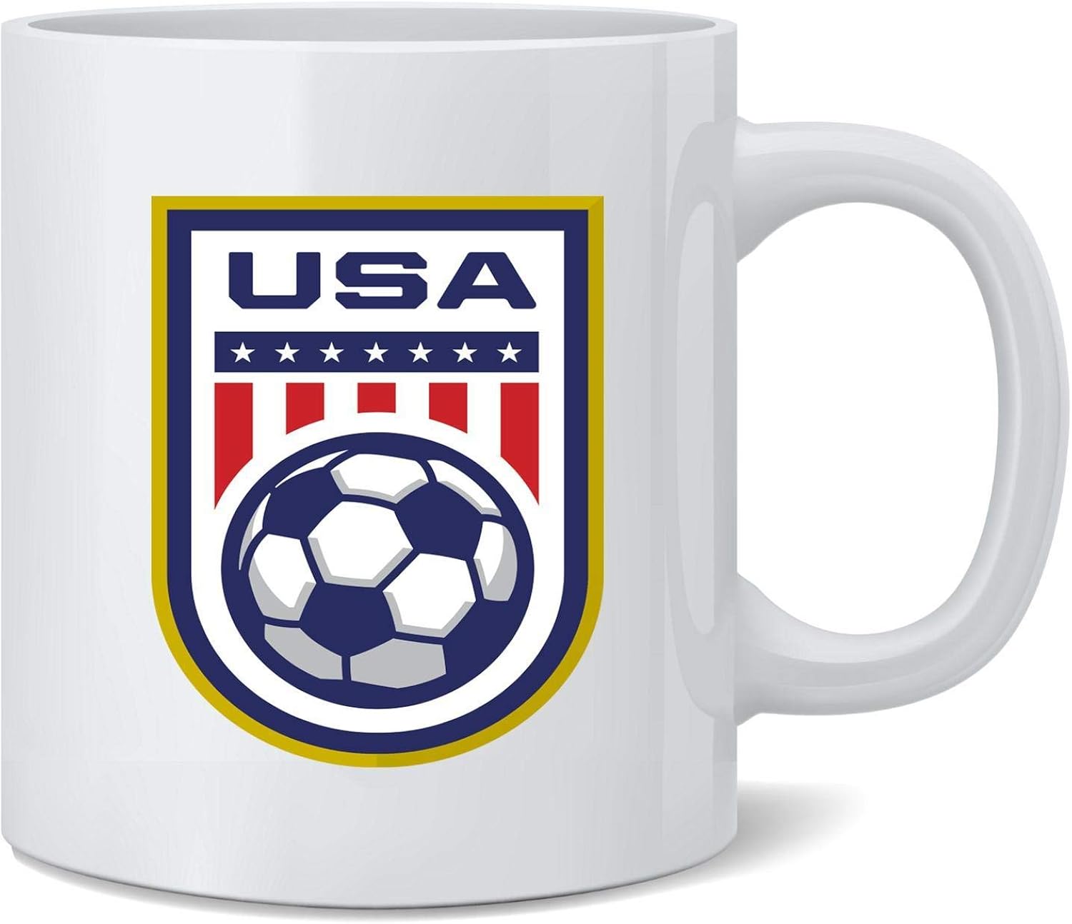 Poster Foundry USA Soccer Team National Crest Ceramic Coffee Mug Tea Cup Fun Novelty Gift 12 oz