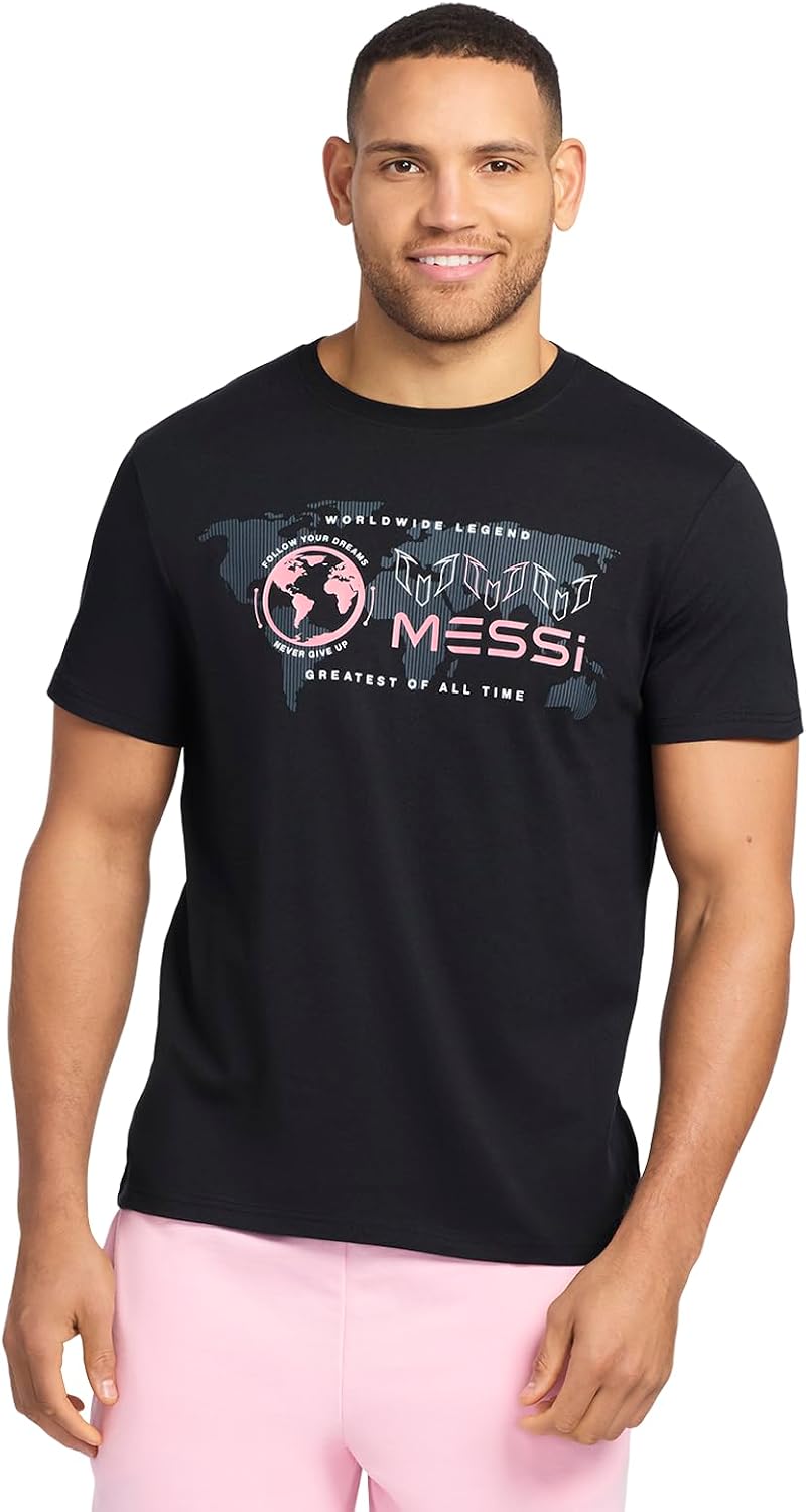 Men's Chest Stripe Logo Tee, Lifestyle Short Sleeve T-shirt, Standard Fit With Graphic