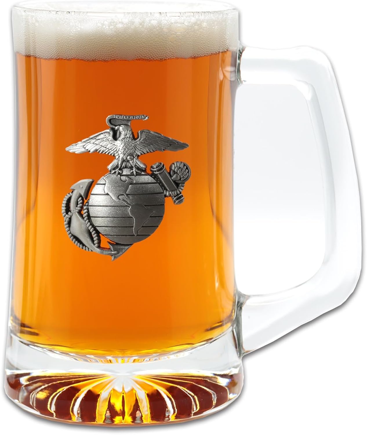 Indiana Metal Craft 14 Oz Beer Mug with US Marine Corps EGA Pewter Emblem