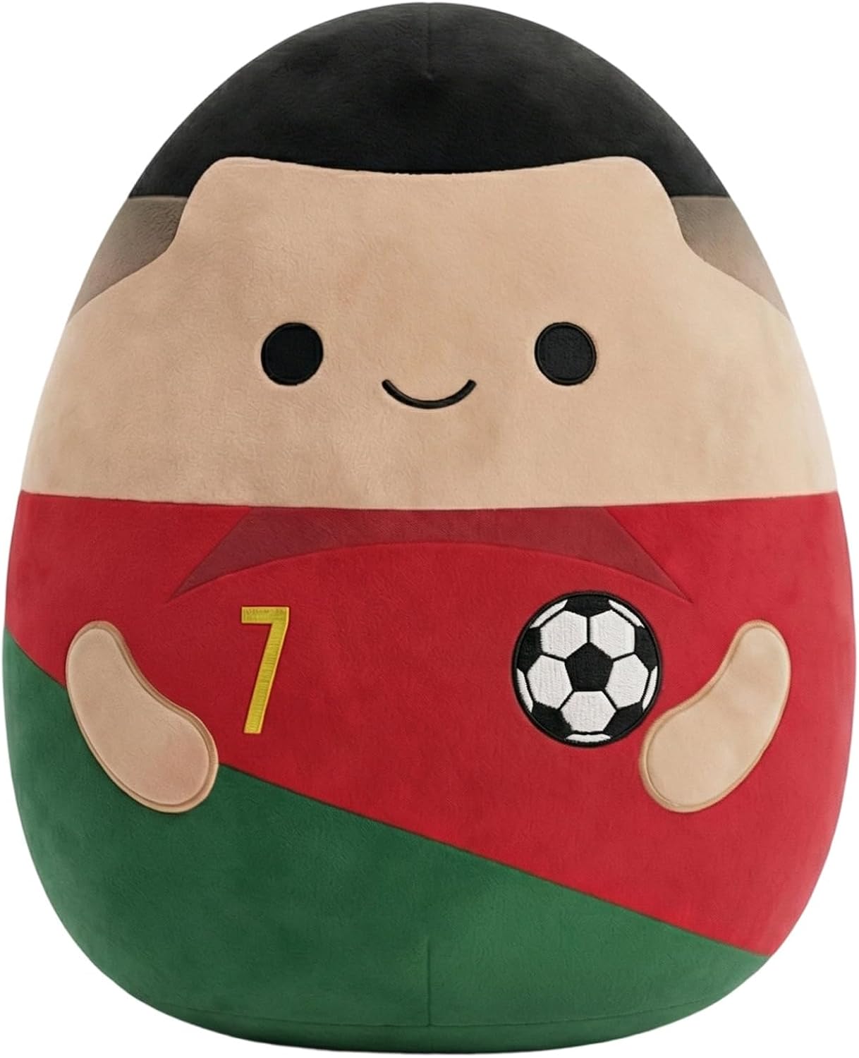 Soccer Star Pillow Plush with Soccer Jersey 7 Collectible Number 7 Cute Soccer Player Pillow Room Decor for Fans