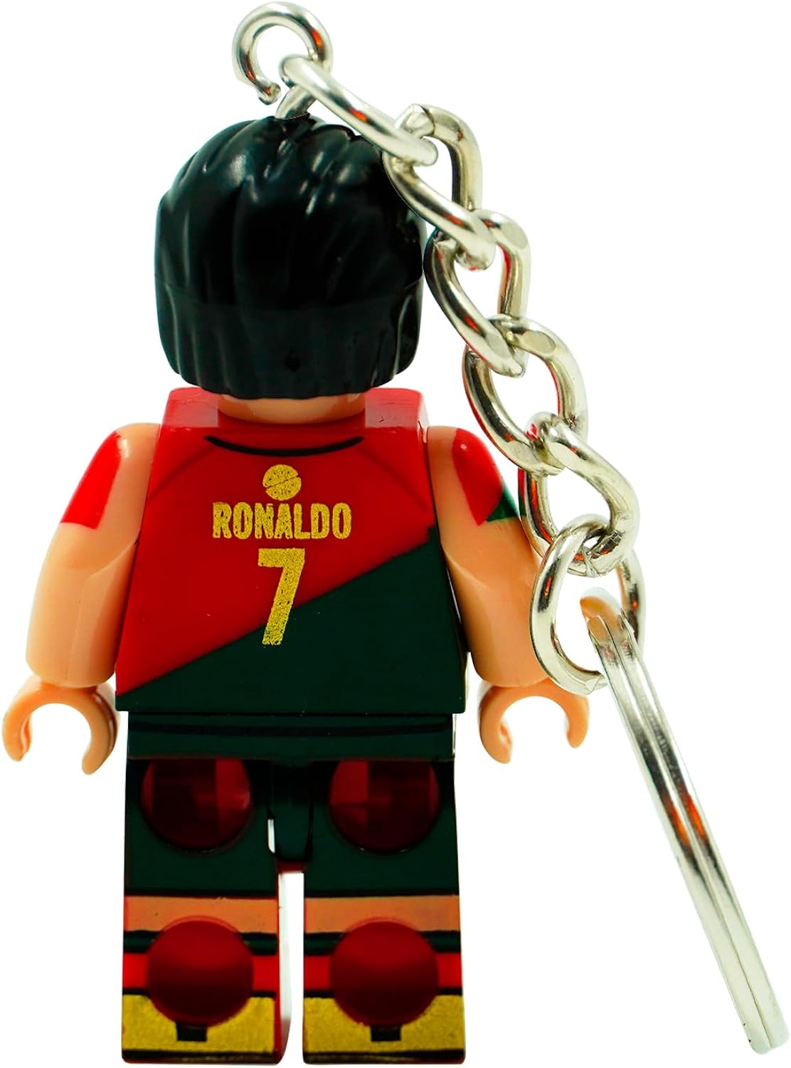 Custom Ronaldo Keychain – Portugal 2022 Jersey – Distinctive Block-Style Aesthetic – Ronaldo Stuff for Fans