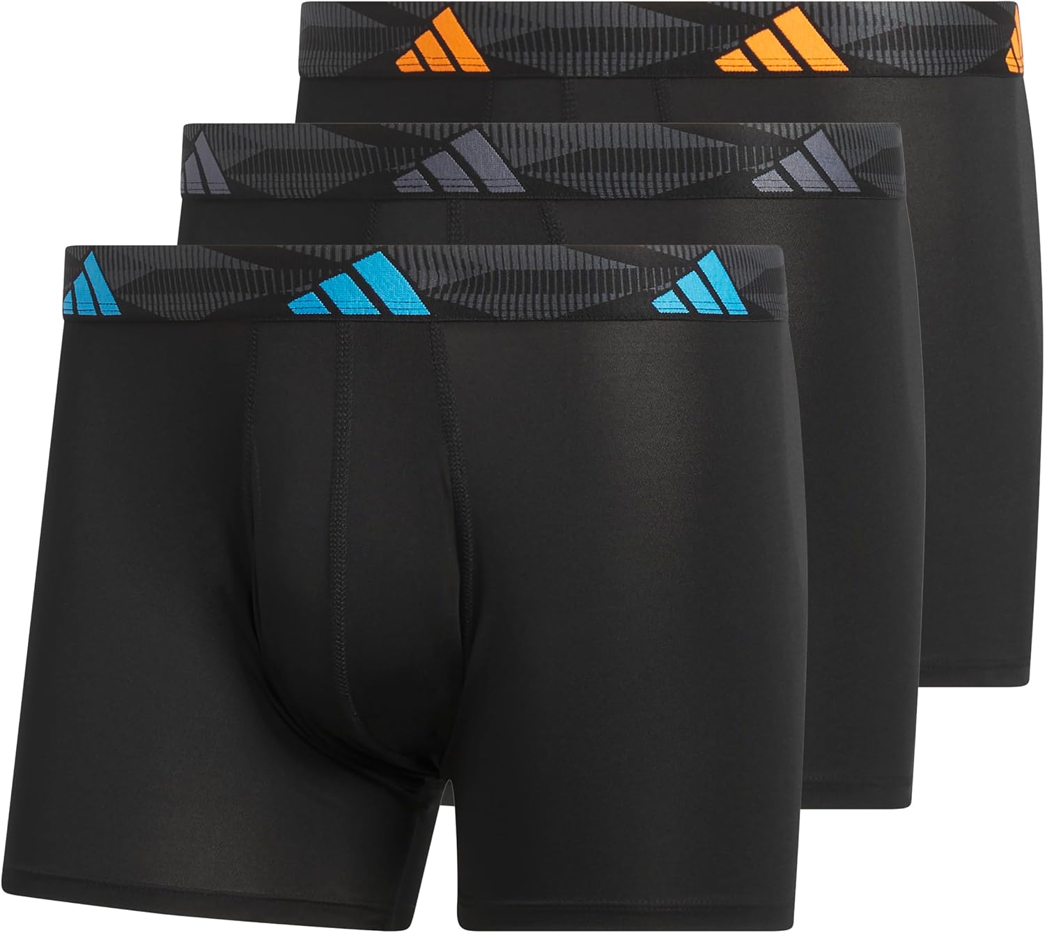 Men's Microfiber Trunk Briefs (3-Pack) Performance Stretch Moisture-Wicking Underwear