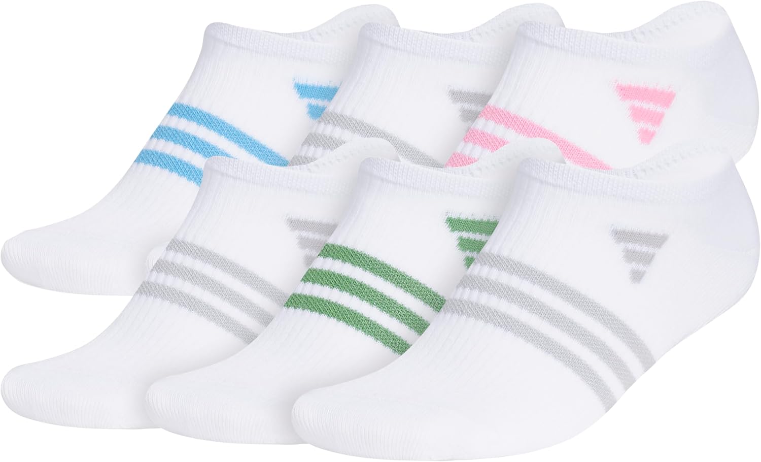 Superlite No Show Socks 6-Pairs Lightweight & Breathable