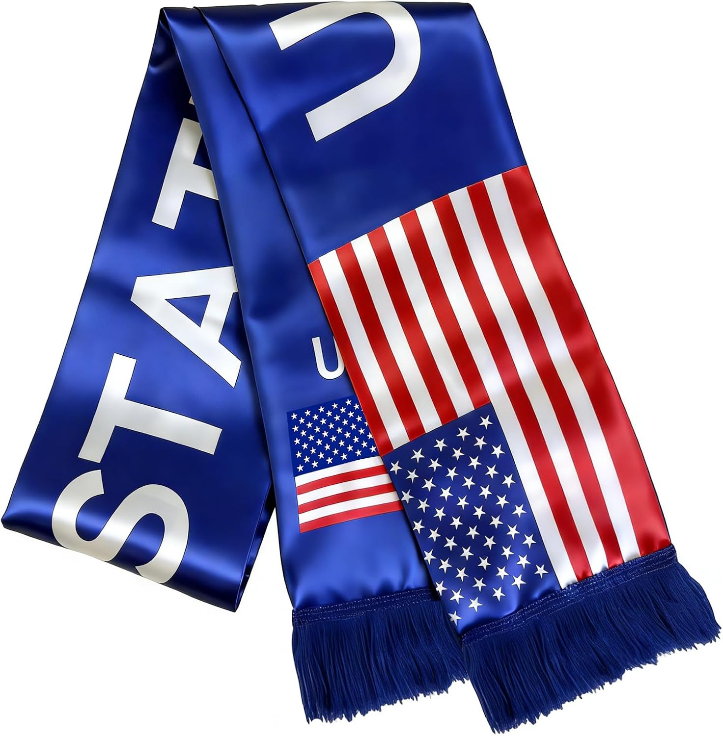 USA Soccer Fan Scarf - Double-Sided United States Supporter Scarf for 2026 International Soccer Matches & Game Day