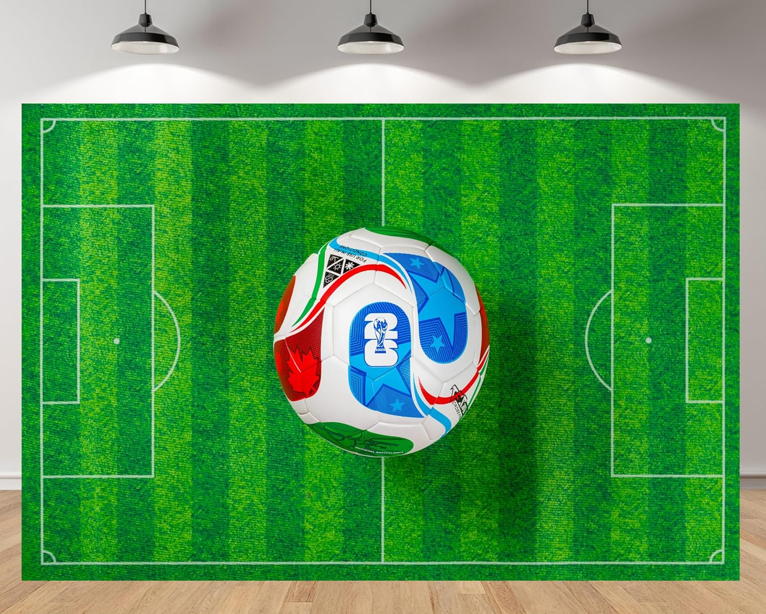 5x4ft 2026 World Cup Backdrop Trionda Style Football World Cup Match Ball Background for Football Event Soccer Fans Birthday Party Decorations Photo Booth Props