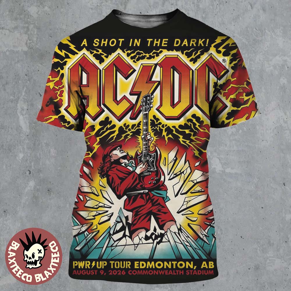 ACDC Edmonton AB Canada 2026 Event Poster At Commonwealth Stadium On August 9 2026 All Over Print Shirt