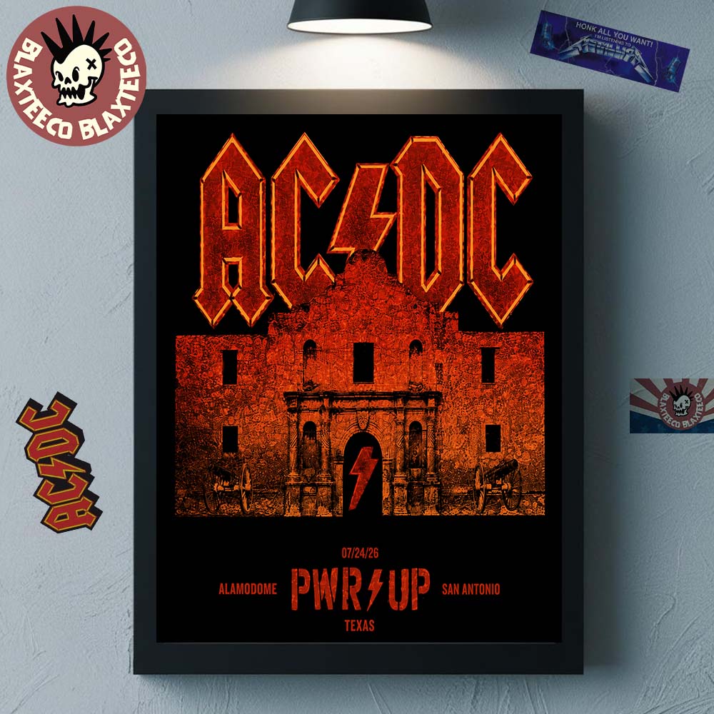 ACDC San Antonio Texas 2026 Exclusive Event Poster At Alamodome On July 24 2026 PWR Up Tour Home Decor Poster Canvas