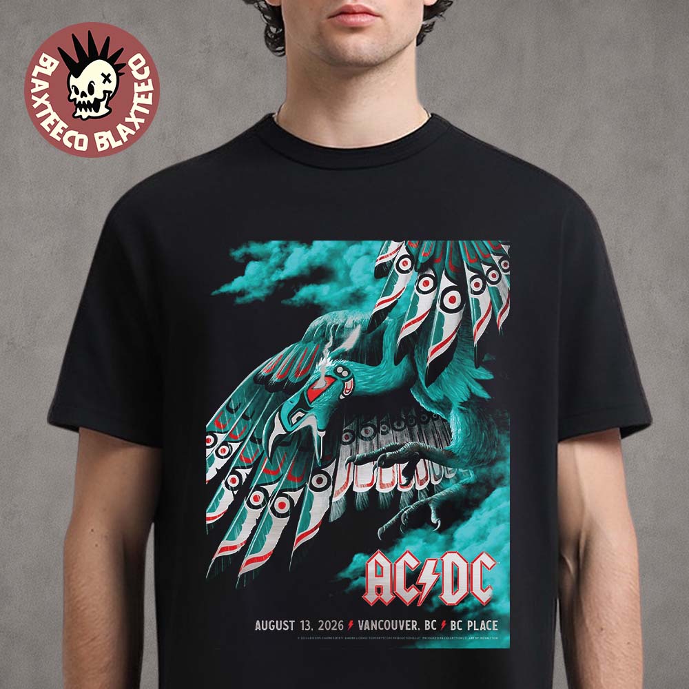 ACDC Vancouver 2026 Event Poster Live At BC Place On August 13 2026 T-Shirt