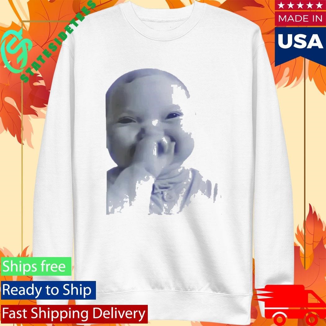 AI Baby Holding Laugh Meme Shirt
