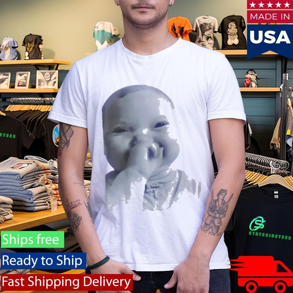 AI Baby Holding Laugh Meme Shirt