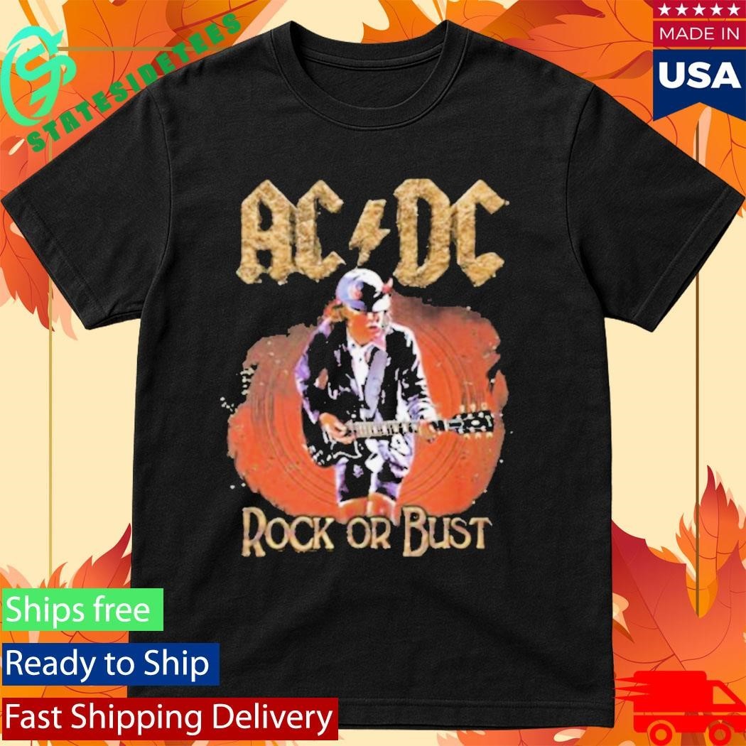 Acdc Rock Or Bust Double Sided Shirt