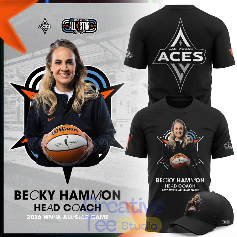 Las Vegas Aces Becky Hammon 2026 WNBA All-Star Coach T-Shirt