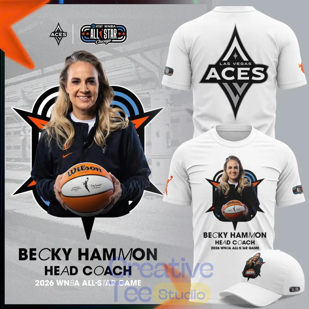 Las Vegas Aces Becky Hammon 2026 WNBA All-Star Coach T-Shirt