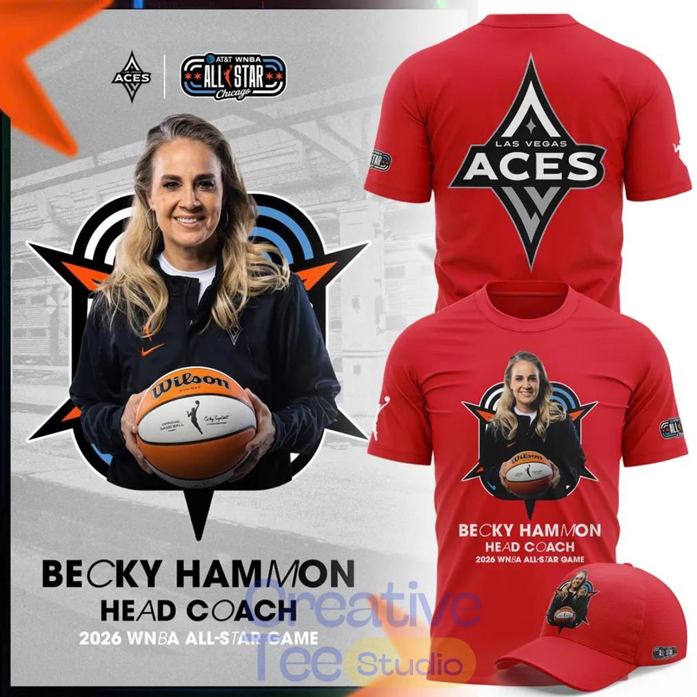 Las Vegas Aces Becky Hammon 2026 WNBA All-Star Coach T-Shirt