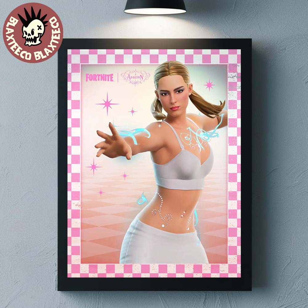 Addison Rae X Fortnite Famous Addison Rae Skin Home Decor Poster Canvas
