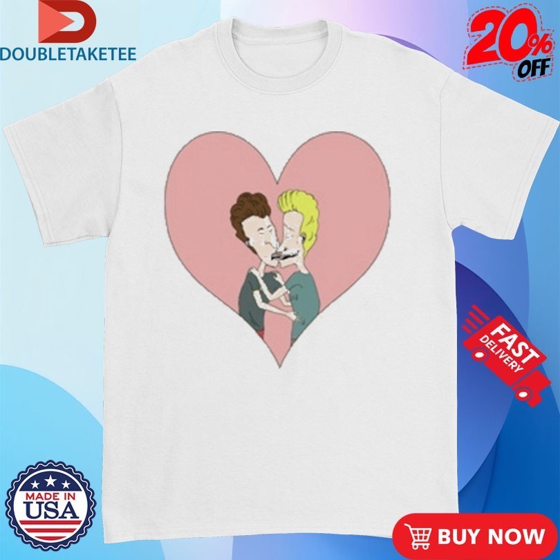 Aiden Arata x Beavis and Butt-Head Heart T-Shirtss