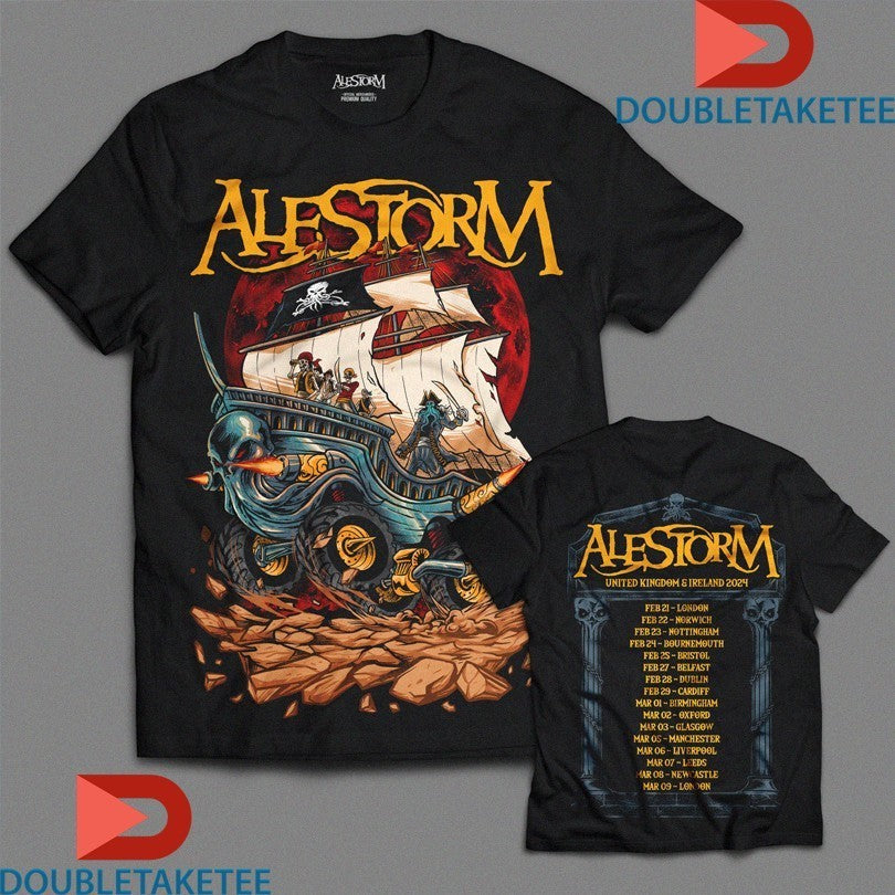 Alestorm 2024 Monstertruck UK & Ireland Tour Dates Shirts