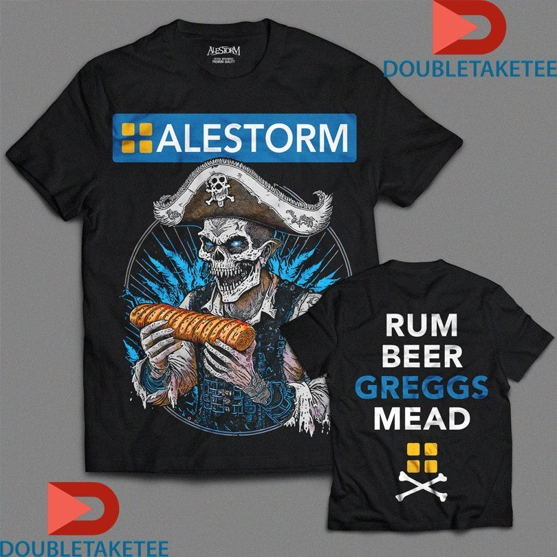 Alestorm Rum Beer Greggs Mead Shirts