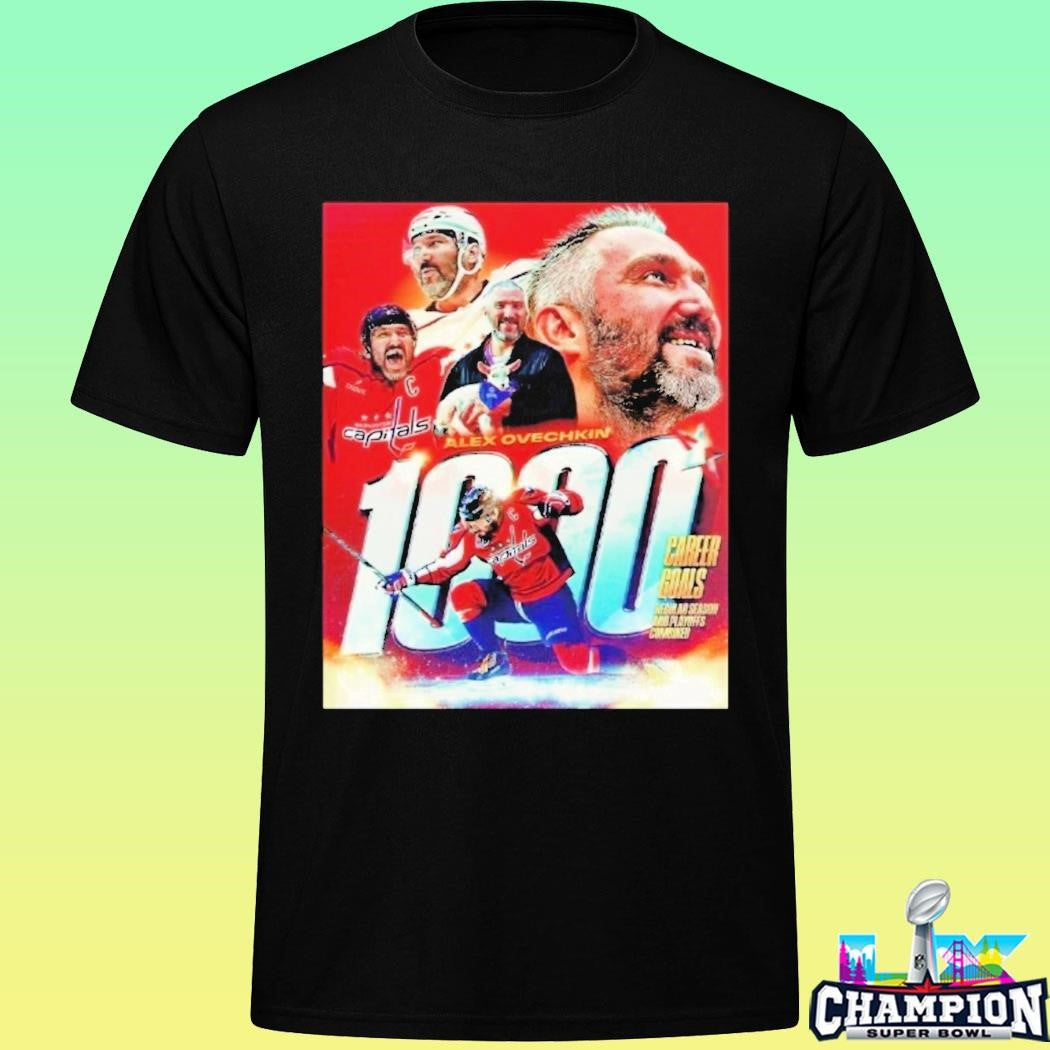 Alex Ovechkin Washington Capitals Nhl 1000 Career Goals In Regular Season And Playoffs Combined Shirt