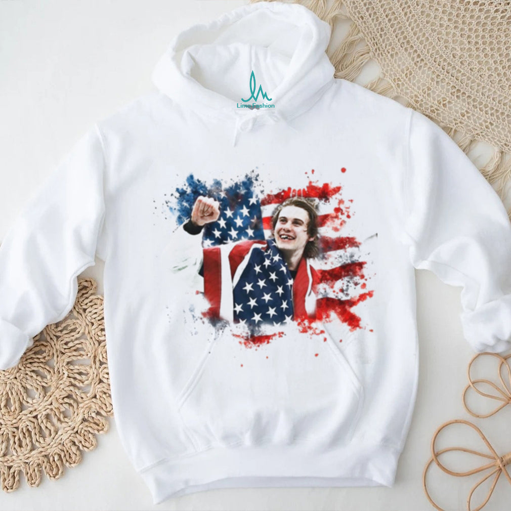 American Flag Watercolor Athlete Celebration USA Pride T Shirt