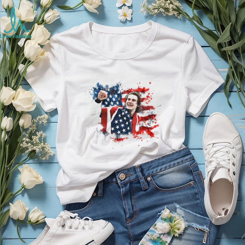 American Flag Watercolor Athlete Celebration USA Pride T Shirt
