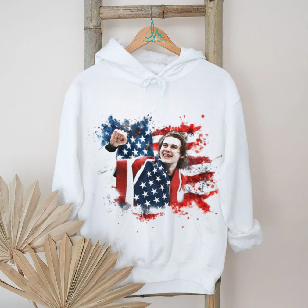 American Flag Watercolor Athlete Celebration USA Pride T Shirt