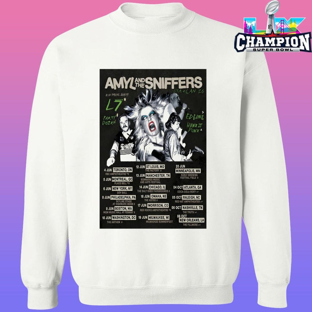Amyl And The Sniffers 2026 America And Canada Tour Shirt