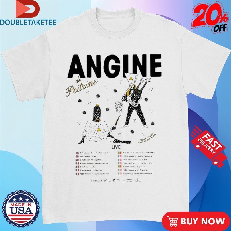 Angine De Poitrine Tour 2026 Vol II Live Across United Kingdom France Belgium Shirts