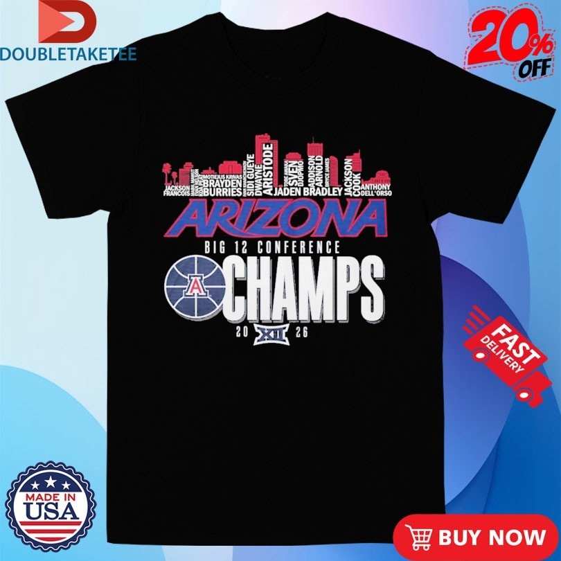 Arizona Wildcats Big 12 Conference Champions 2026 Names Players Team Shirts