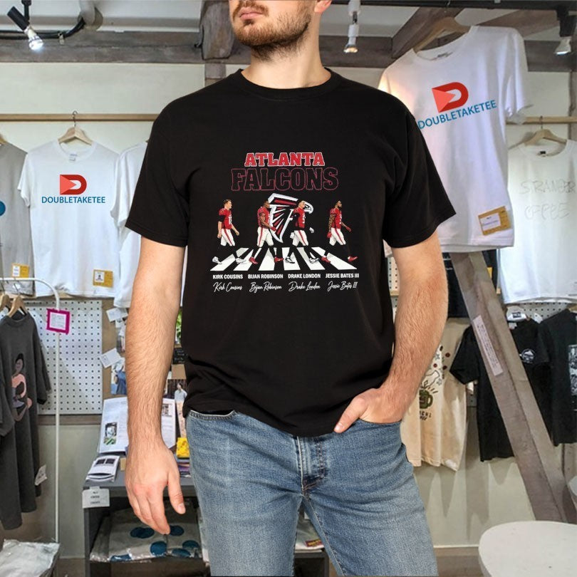 Atlanta Falcons Kirk Cousins Bijan Robinson And Drake London Jessie Bates III Abbey Road Walking Shirts