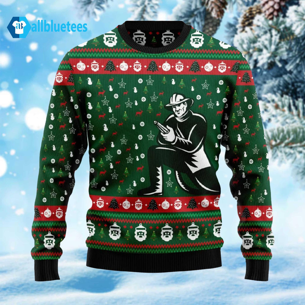 Awesome Firefighter Ugly Christmas Sweater