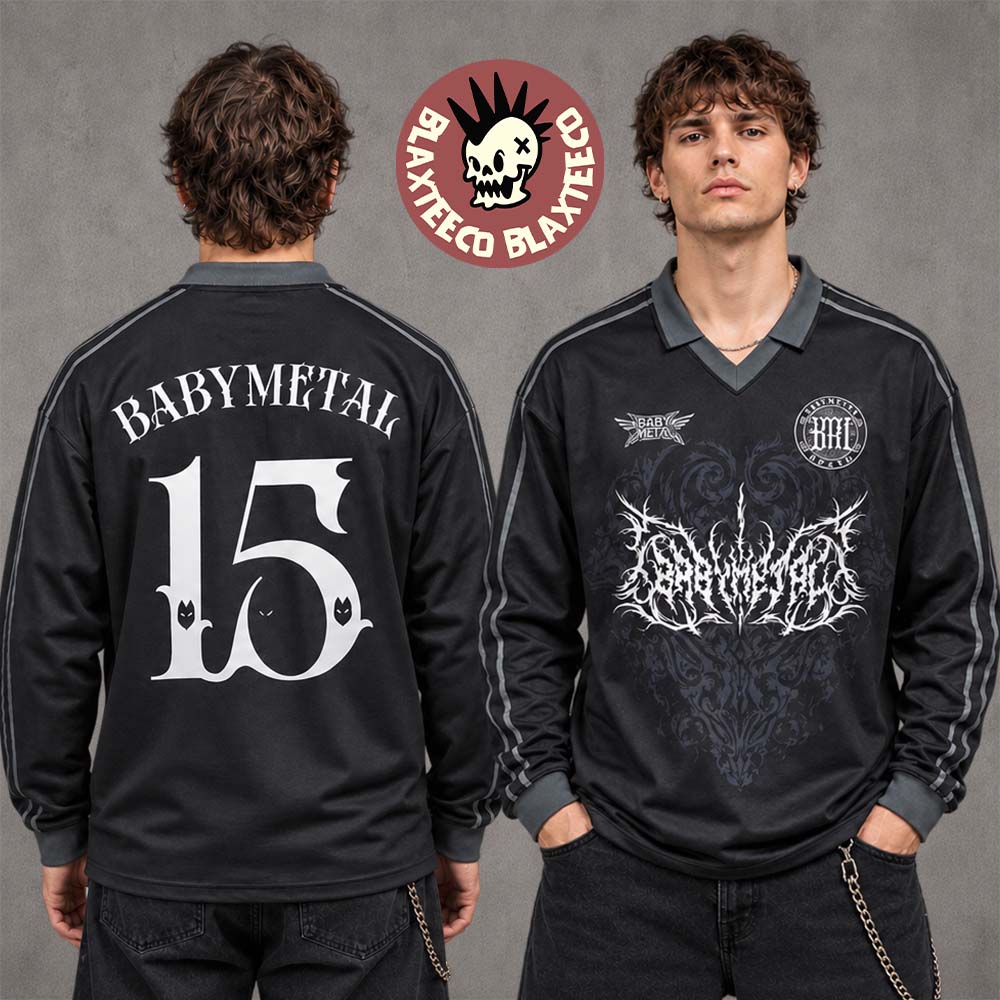 Babymetal World Tour 2026 North America Merch Long Sleeve Soccer Jersey