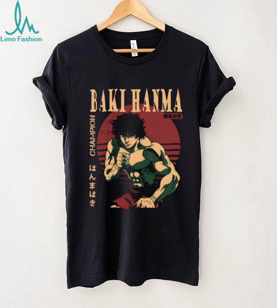 Baki Hanma Champion Retro Sunset Martial Arts Tee