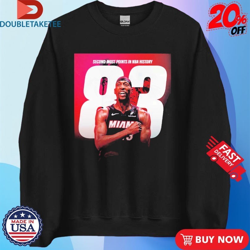 Bam Adebayo Miami Heat NBA Second Most Points In NBA History Passes Kobe Shirts