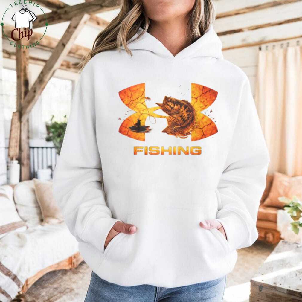 Bass Fishing Fisherman Sunset Logo Graphic T Shirt