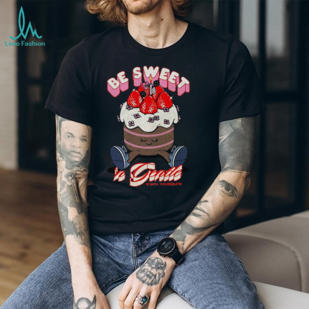 Be Sweet & Gentle Strawberry Cake Character Vintage Wash T Shirt
