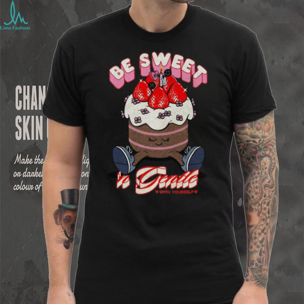 Be Sweet & Gentle Strawberry Cake Character Vintage Wash T Shirt